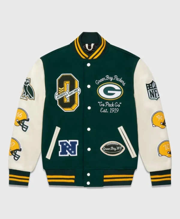 OVO NFL Varsity Jacket Green