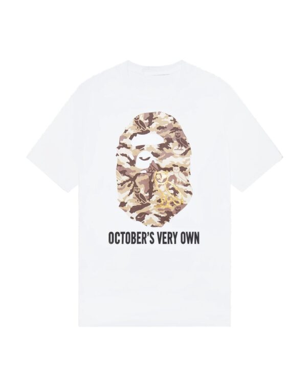 OVO x Bape Ape Head T-Shirt – White